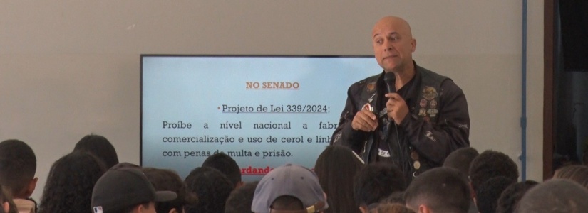 Motoclube Machados no Asfalto promove campanha educativa sobre o cerol nas escolas de Pará de Minas