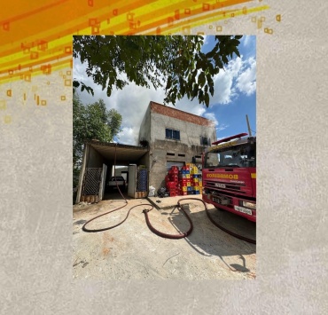 Incêndio atinge casa e distribuidora de bebidas em Pará de Minas