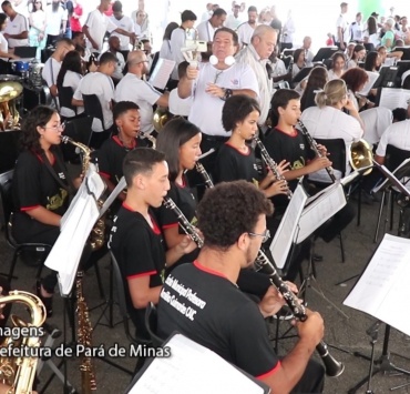 Veja como foi o Encontro de Bandas promovido no fim de semana em pleno centro de Pará de Minas