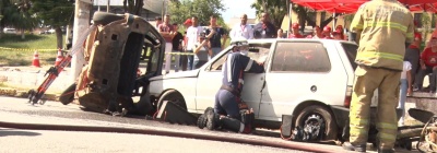 Corpo de Bombeiros de Pará de Minas promove simulado de resgate como parte da conscientização do “Maio Amarelo”