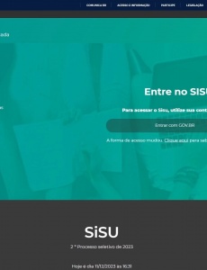 SISU passa a ser anual a partir de 2024
